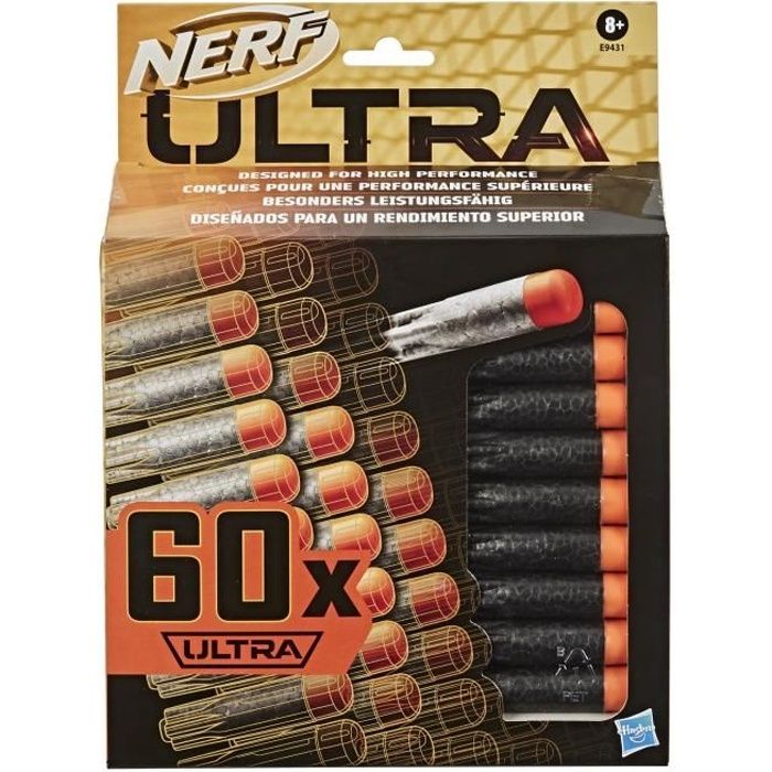 NERF - Ultra - Recharge de 60 fléchettes NERF - Ultra officielles - compatibles uniquement avec les Blasters NERF - Ultra