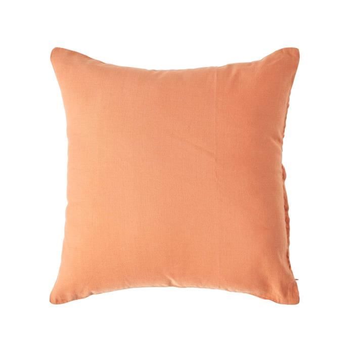 Taie d'oreiller en lin lavé Orange – 40 x 40 cm
