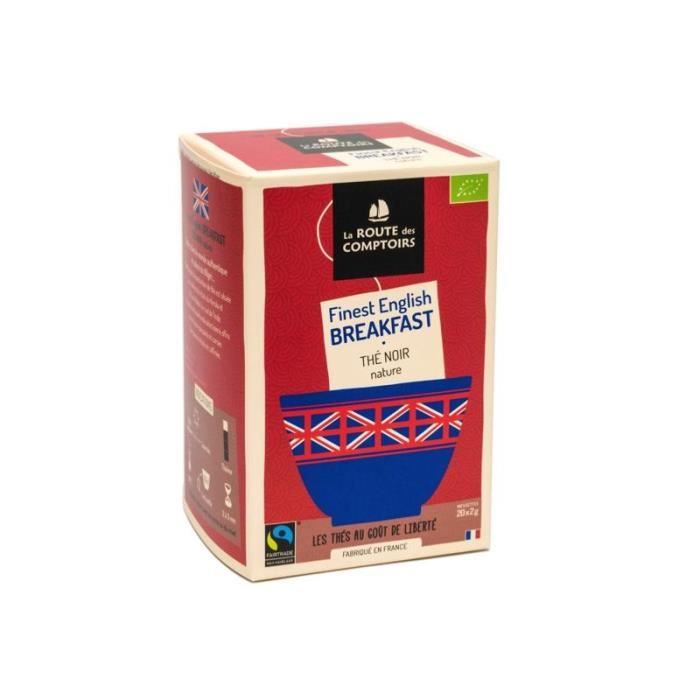 Thé Noir English Breakfast Bio - Boite de 20 sachets