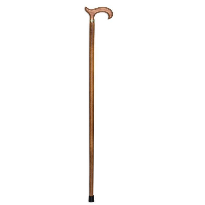 Canne Béquillon Bois NOVOLIFE NL-30010 - Grande qualité - Bois dense et lisse - Tenue en main confortable - Canne en bois véritable