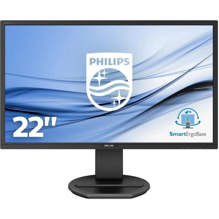 PHILIPS Moniteur LCD B-Line 221B8LHEB 54,6 cm (21,5-) Full HD WLED - 16:9 - Noir - Résolution 1920 x 1080