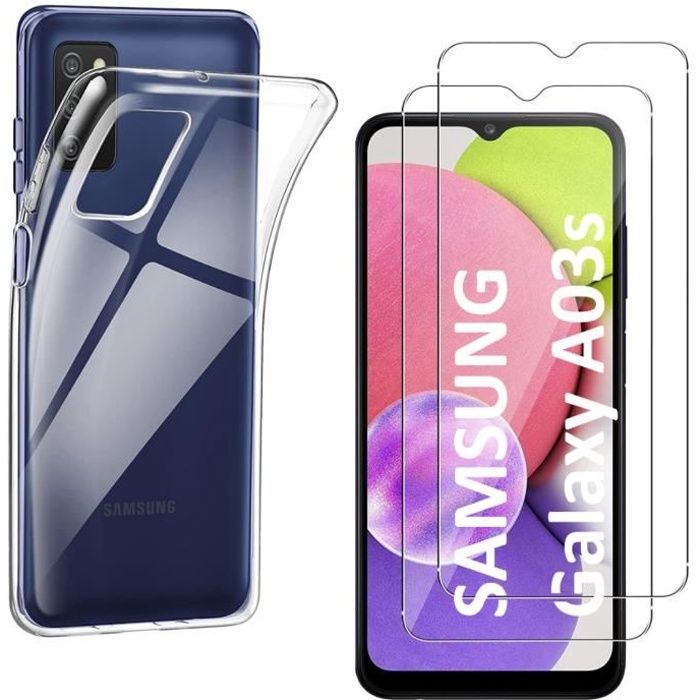 Coque pour Samsung A03S et 2 Verres Trempé Film Protection Ecran Phonillico®