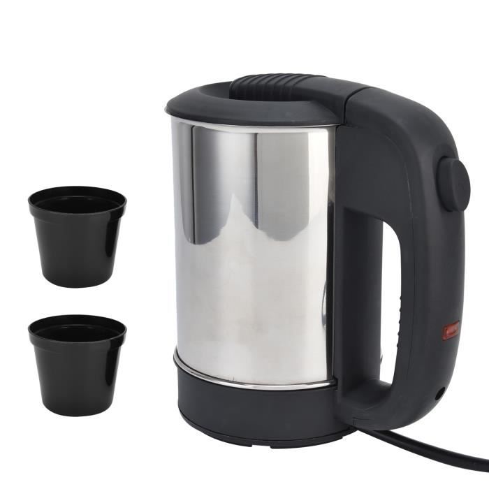 Tbest bouilloire à thé Bouilloire électrique de grande capacité thé café bouilloire en acier inoxydable 1000W mini bouilloire