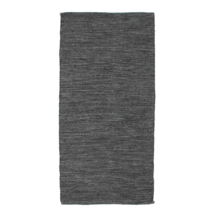 NATURE LAINE - Tapis en laine gris foncé 60x120