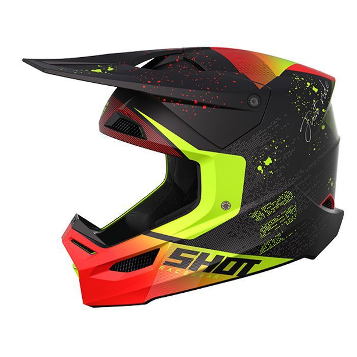 Casque Cross Shot Furious Peak Green Glossy - Casque Moto Cross Sur La