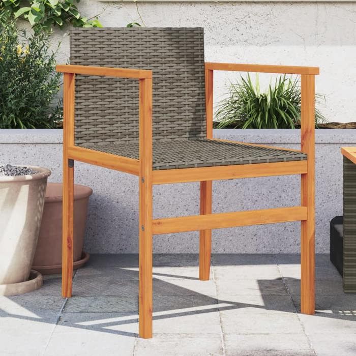 vidaXL Chaises pliables de jardin 3 pcs avec coussins Bois dacacia