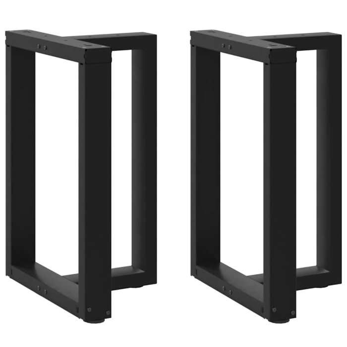 vidaXL Pieds de table à manger en T 2 pièces noir 60 x 35 x (72-73) cm acier 4013052