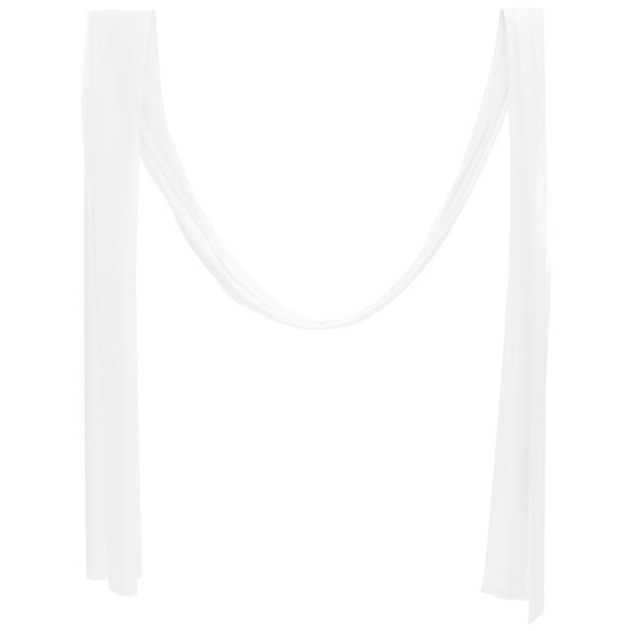 Rideau Fond Photo TRIEBAN 3x3m - Soie Glacée Blanc - Swag Amovible - Pour Studio, Mariage, Fête