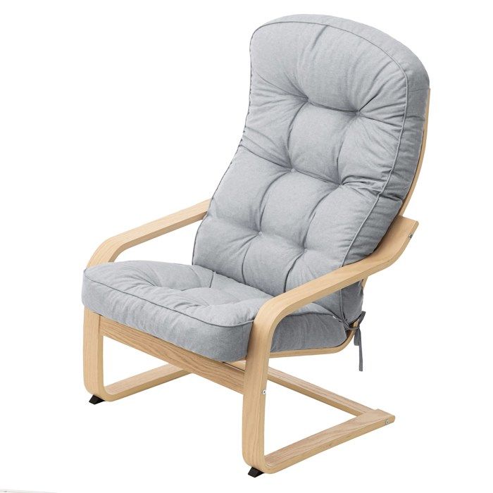 Bjird - Coussin de chaise de jardin - siège 55x56cm dossier 90x56cm Frêne Coussin Bain de Soleil extérieur-intérieur