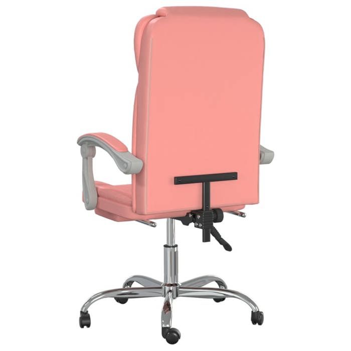 Sale 2026 Fauteuil inclinable de bureau - Chaise simple - Rose Similicuir - 63x56x(112.5-122) cm DD262