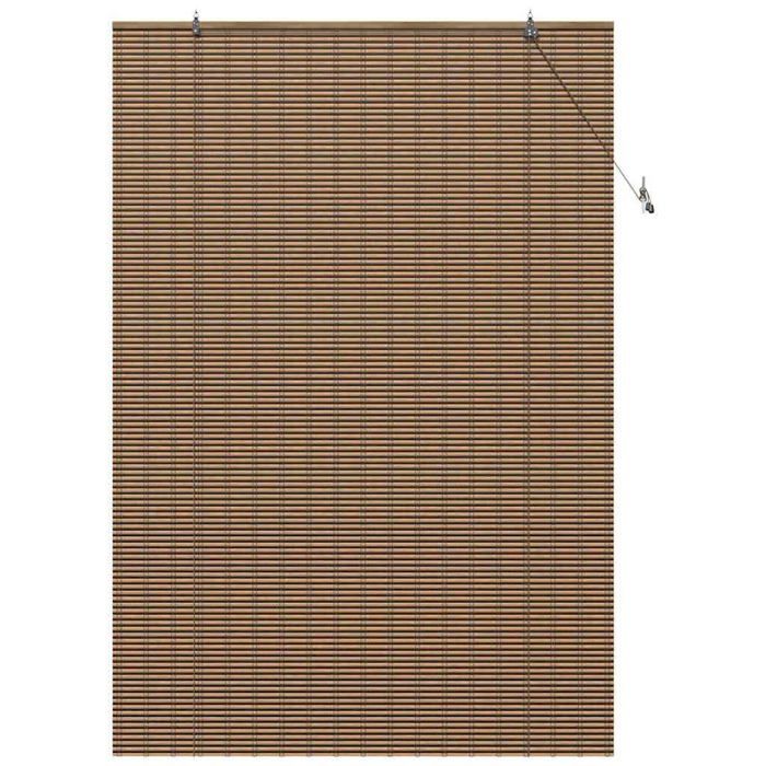 Store enrouleur en bambou - vidaXL - 150x220 cm - Marron - Protection UV - Système à cordon - Installation facile