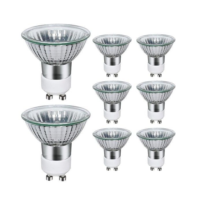 Lot de 8 ampoules halogènes GU10 35 W 220 V spot halogène GU10 2800 K blanc chaud