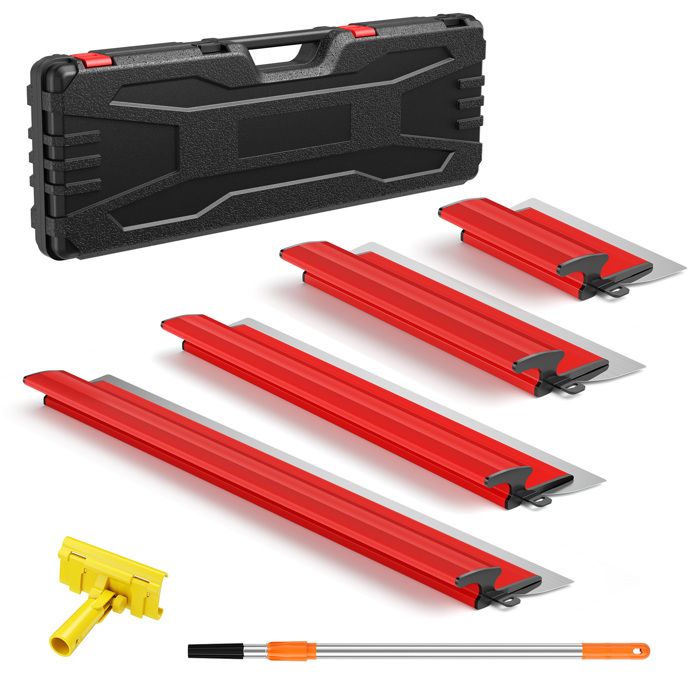 Spatule Enduit Lissage Set Ensemble de Spatules de Surface Professionnelles Dans un étui Outils de Spatule (25cm40cm60cm80cm)