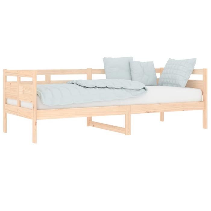 ShieldPro®Structure de Lit de jour - Meuble de chambre - Sommier à Lattes - 1 personne - sans matelas - bois de pin massif 80 x 200c