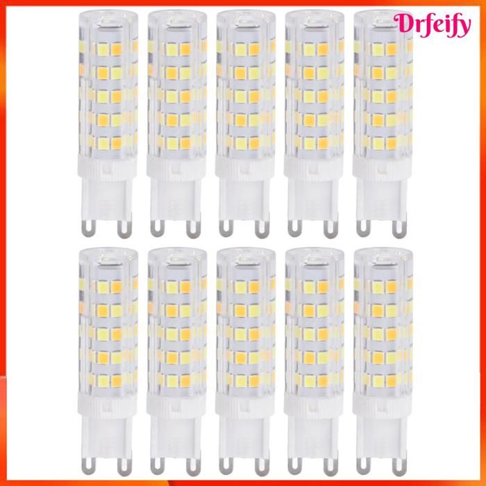 Ampoule G9 - AKOZON - Pack 10 - 220V - 3 températures de couleur - LED céramique