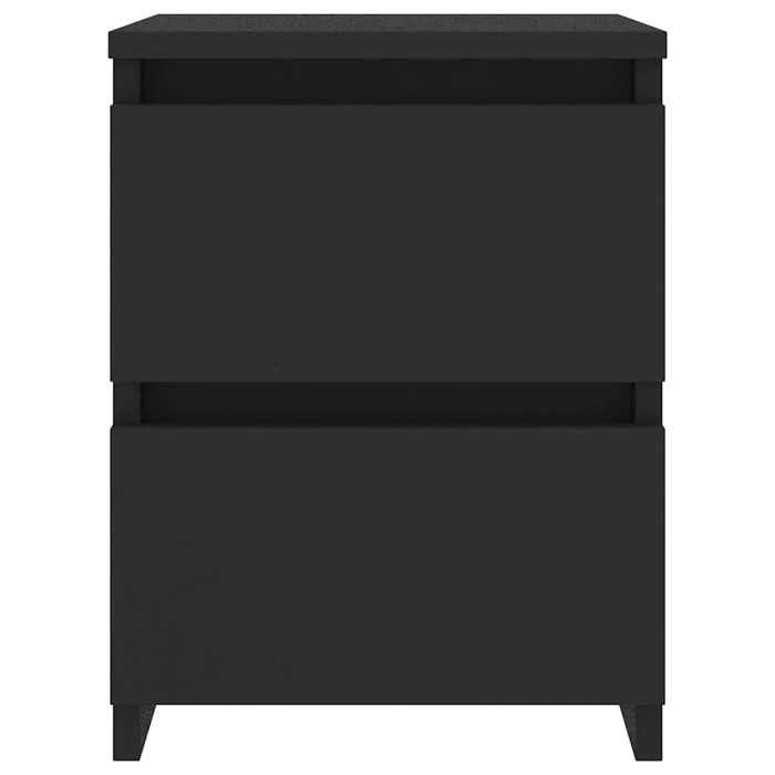 Tables de chevet 2 pcs Noir 30 x 30 x 40 cm Aggloméré_2 ans garantie_27655