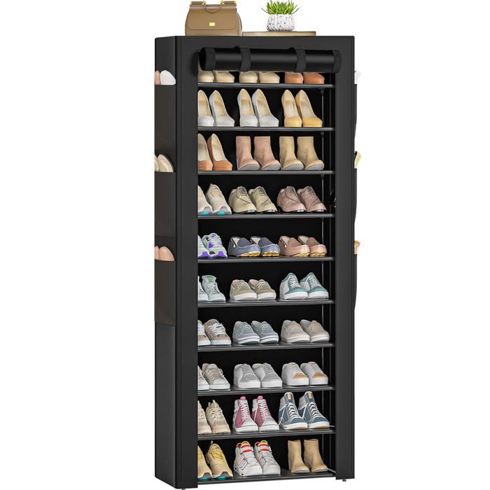 OYREL Étagère à Chaussures 11 Niveaux Grande Armoire à Chaussures Haute pour 36-41 Paires de Chaussures Stockage Chaussure-Organis