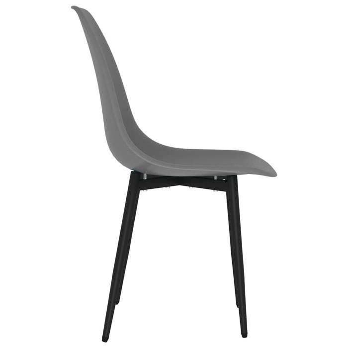 Chaises de salle à manger 6 pcs Gris PP_2 ans garantie_97288