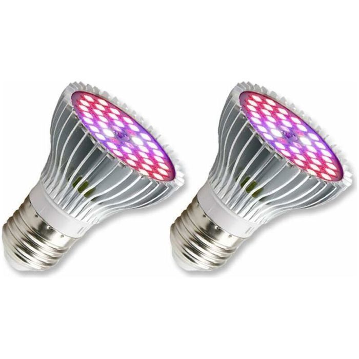 Ampoule Horticole E27 LED pour Plantes 30W E27 avec 40LED Lampe Plante à Spectre Complet AC 85-265V Lampe the Croissance et Fleu