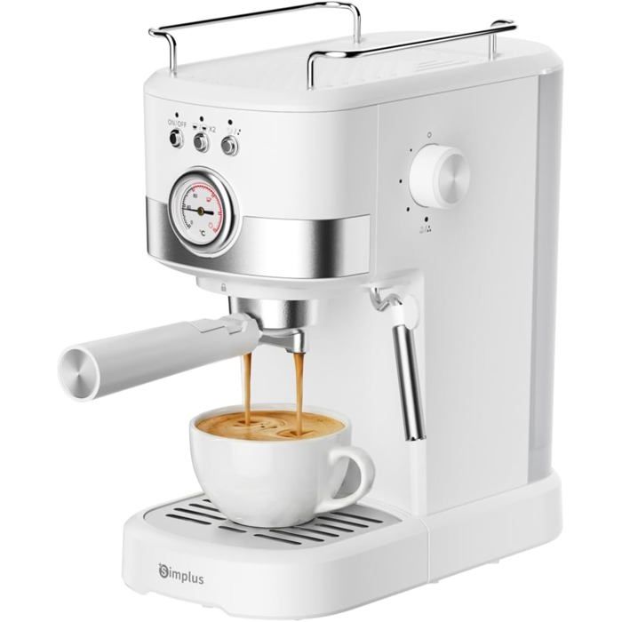 Machine À Expresso 15 Bars Avec Mousseur À Lait Cafetière À Grains Avec Réservoir 1.2L Chauffe-Tasse Et Arrêt Automatique[CA315]