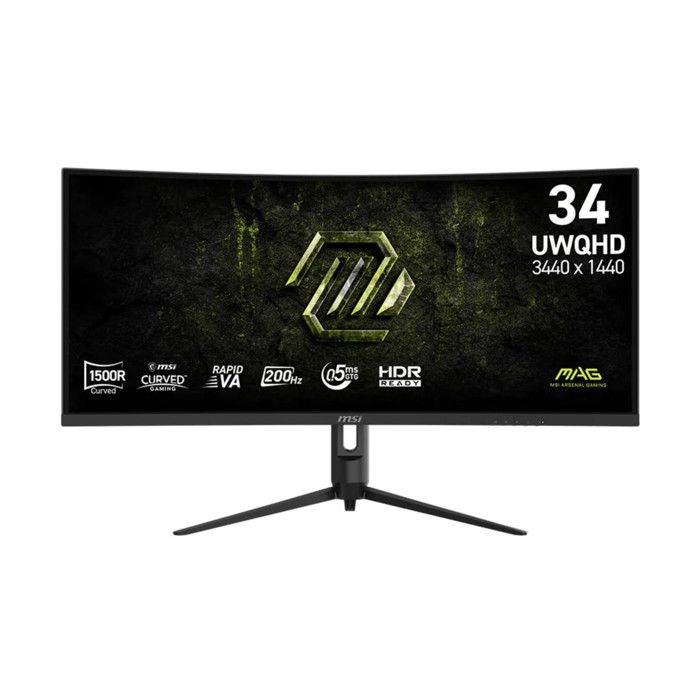 Écran PC MSI MAG 342CQRF E20 34 UltraWide QHD 200Hz Rapid VA Courbe FreeSync Hauteur réglable - vue 1