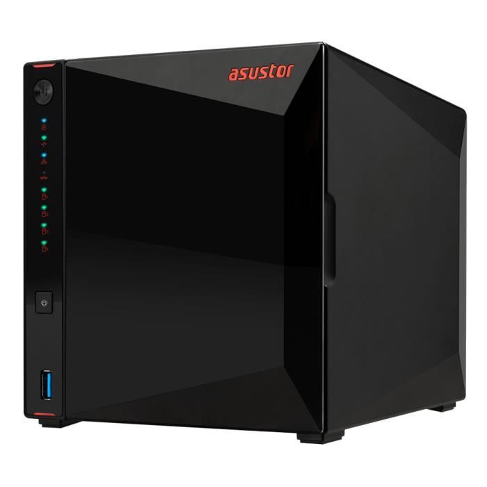 ASUSTOR AS5304T - Barebone Serveur NAS 4 baies - Intel Celeron J4105 Quad-Core 1.5 GHz RAM 4 Go Gigabit Ethernet 2.5 GbE (