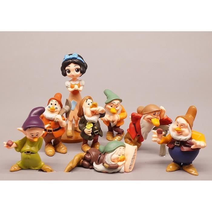 LOT DE 8 figurines musicales BLANCHE NEIGE et les 7 NAINS