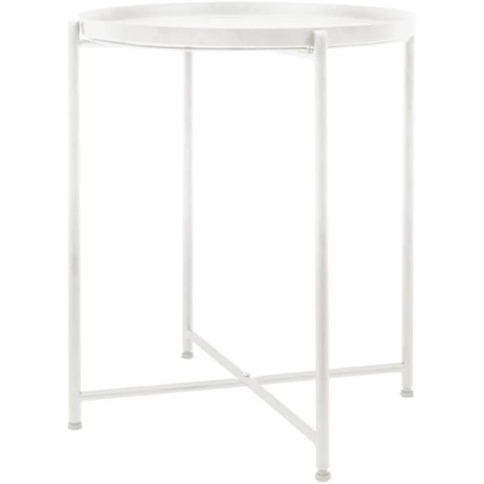 Table Basse Patio Fer Forgé Vert - Design Rétro 47.5x30cm - Extérieur Antirouille