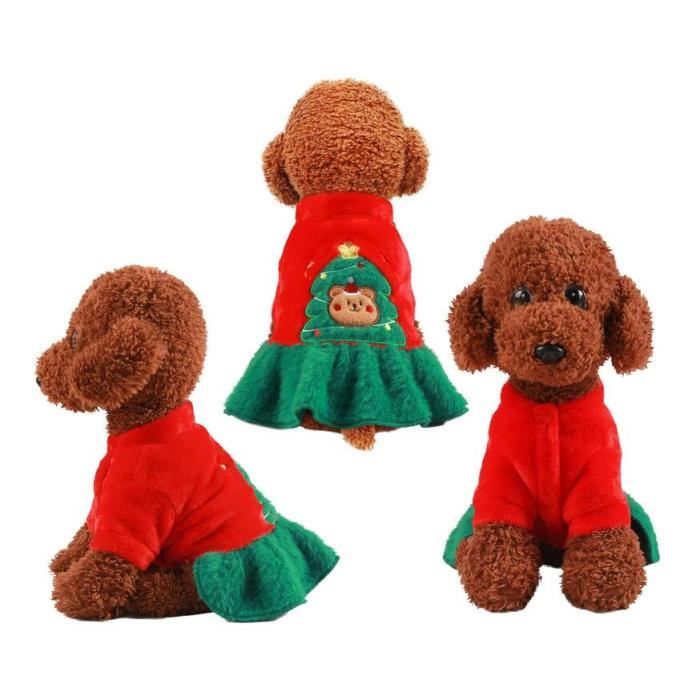 Déguisement de chien de noël,costume d'hiver pour chat,vêtement de