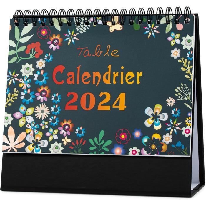 Calendrier 2024 - Calendrier Bureau 12 Mois De Janvier 2024 À Décembre 2024,  Flip Calendrier Mensuel Planificateur Mensuel Ca[H55] - Cdiscount  Beaux-Arts et Loisirs créatifs