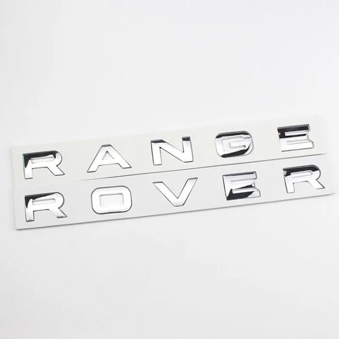 Logo Range Rover Capot Matte Silver Gris 3D Emblème insigne Stickers Autocollant Avant Lettres Autocollantes L320 L322 L494