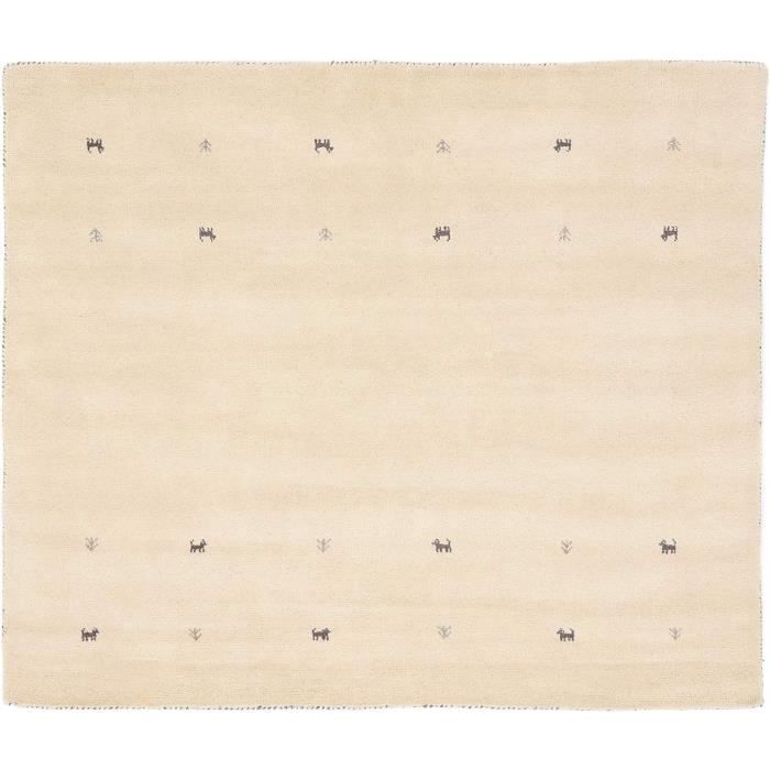 CarpetFine Tapis Laine Mona Crème 80x150 Cm - Moderne Salon/Chambre