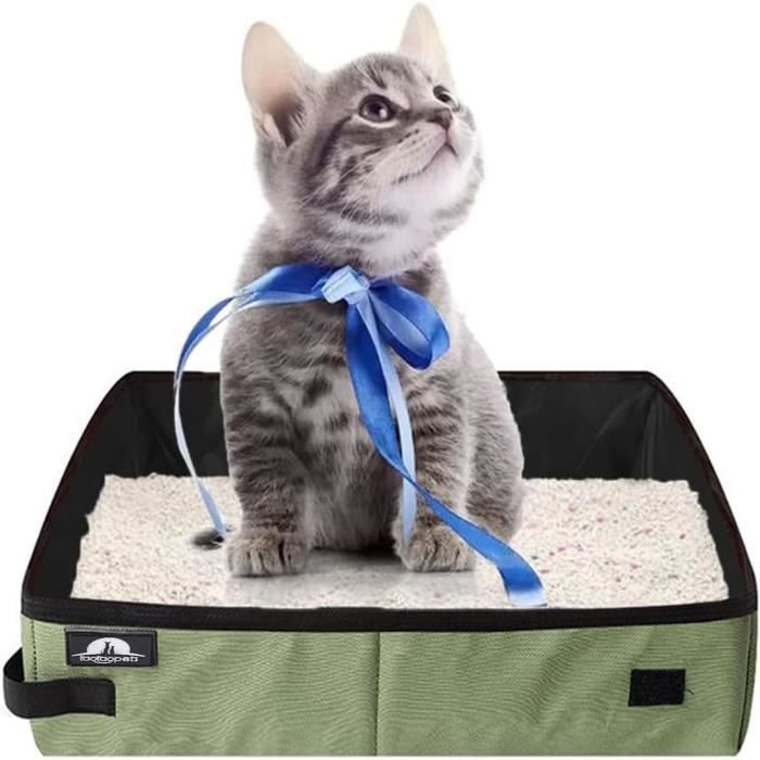 Litière Pour Chat Pliable, Bac À Litière De Voyage Portable, Durable Et Étanche, Maisons De