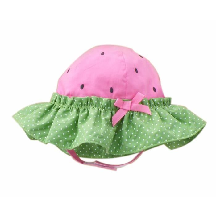 Ete Bebe Fille Casquettes Coton Chapeau De Soleil Pour 2 3 Ans Rose Rouge Vert Cdiscount Pret A Porter
