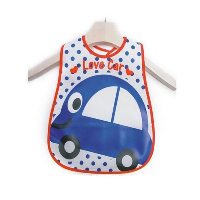 Grand Bavoir Plastifie Blue Car Cdiscount Puericulture Eveil Bebe