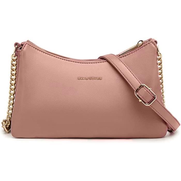 Sac à Bandoulière Femme Rouge En Simili Cuir - 3 Compartiments Zippés - Neuf Sans étiquette