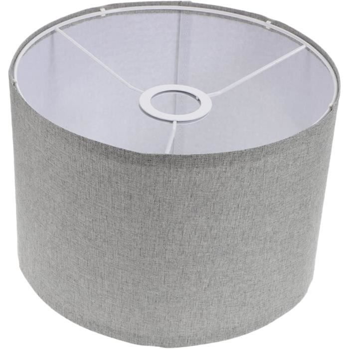 Abat-jour Festonné Fait Main – Notes De Musique Sur Lin – Diamètre 25 Cm – Beige