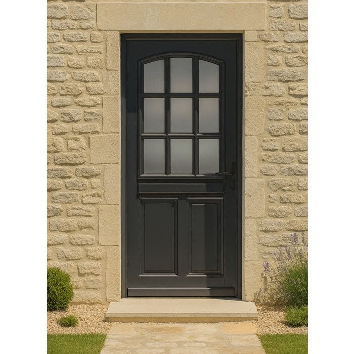 Porte d'entrée Bois meranti Maltes Primo H.215 x l.90 cm vitrée , p