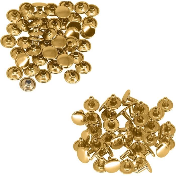 360 Rivets Cuir + Outils - 4 Couleurs, 3 Tailles (6/8/12mm) - Pour DIY Sac, Ceinture, Accessoires En Cuir