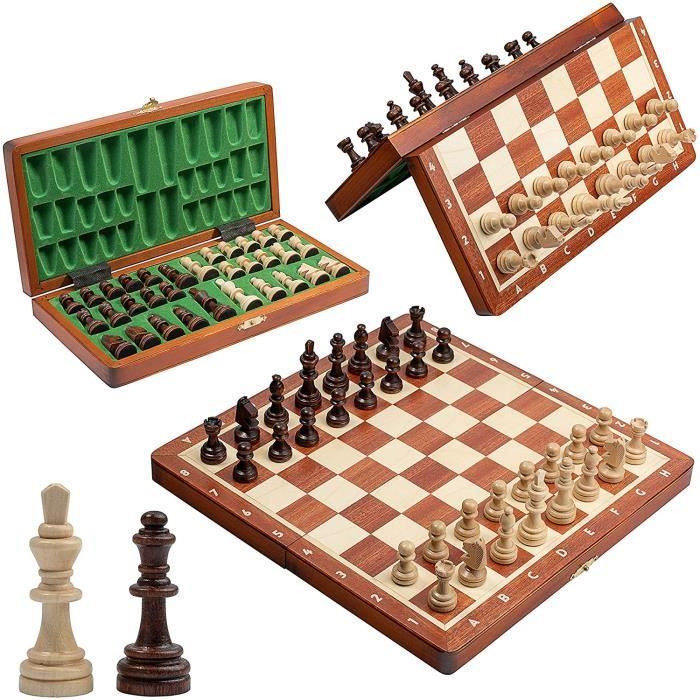 Jeu d'échecs en bois - Chess - Echiquier - Adulte - Noir - Jeu de plateau -  Cdiscount Jeux - Jouets