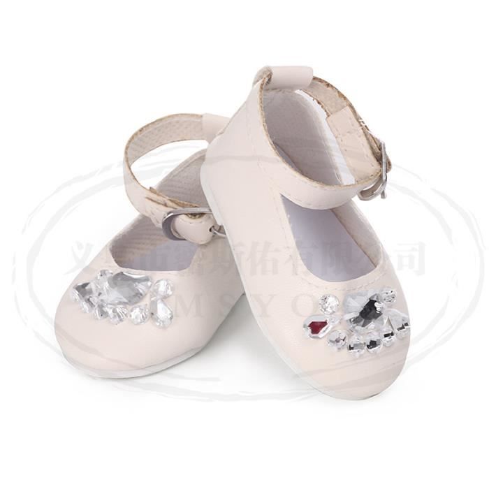 Poupée De Mode Chaussures En Or Pour Fille 18 Pouces Accessoires De