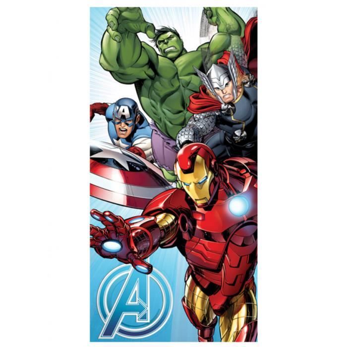 Officiel Marvel Avengers Serviette de Plage en Coton Doux Large 
