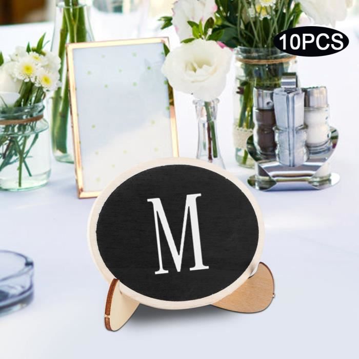 Lot De 10 Mini Tableaux Noirs En Bois – Étiquettes Réutilisables Avec Fil, Personnalisables à La Craie