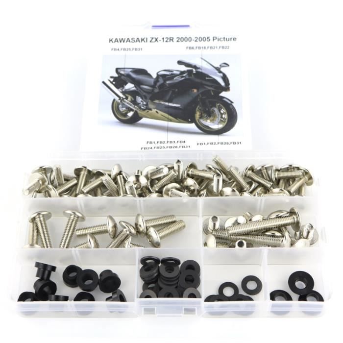 Bulle,Kit complet de boulons de carénage pour moto, vis de carrosserie
