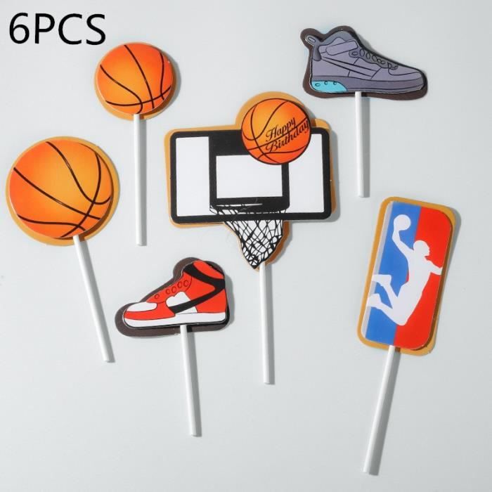 Decoration De Fete 1 Ensemble Nouveau Basket Football Decoration De Gateaux Theme Sport Garcon Joyeux Anniversaire Gateau Type 5 Cdiscount Maison