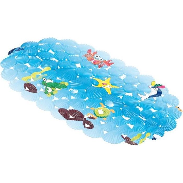 Tapis De Douche Antidérapant Ridder Mini - Caoutchouc Synthétique Noir - Motifs Antidérapants - Fixation Par Ventouses - XXS