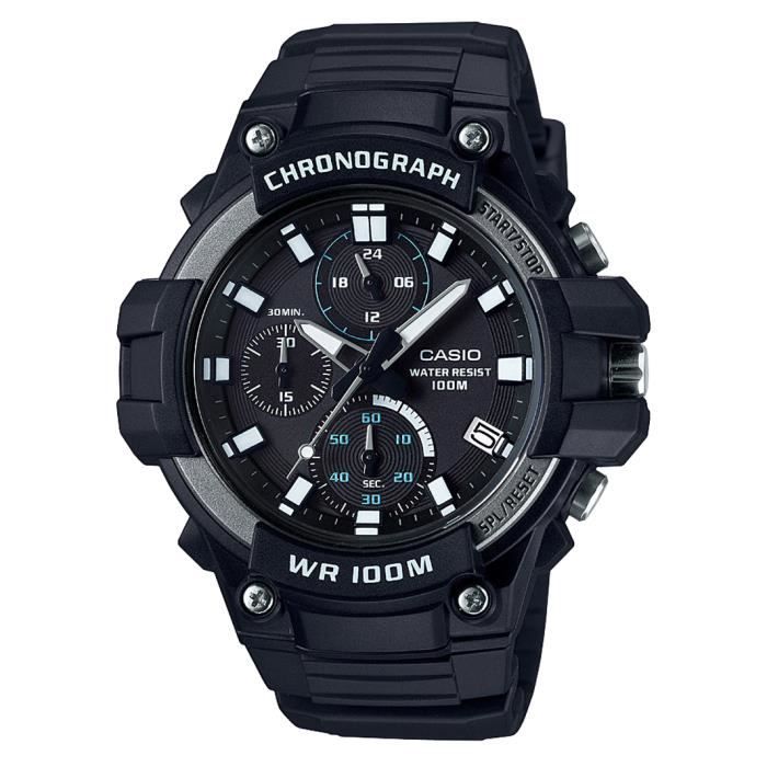 Montre Bracelet Casio Chronographe Homme En Acier Inox - Occasion, Mouvement Quartz