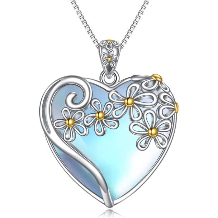 Collier à pendentif en filigrane d'argent ~ bijoux vintage (C66) - France