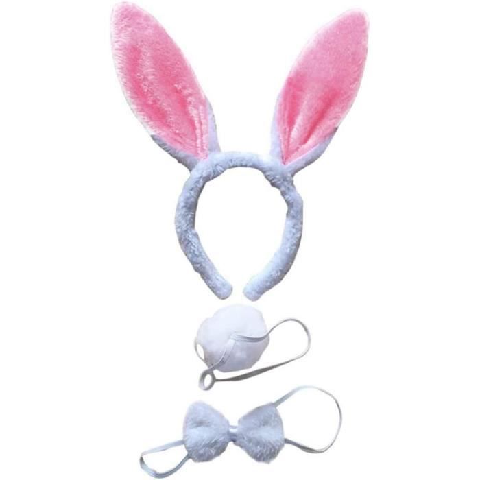 Déguisement Lapin 2pcs - Serre-tête Oreilles + Nœud Papillon + Queue Pour Cosplay