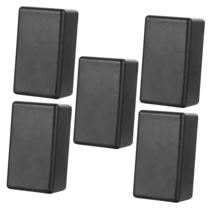 Lot De 2 Boîtiers électroniques Noirs - Dimensions 61x36x25 Mm, Plastique, étanches